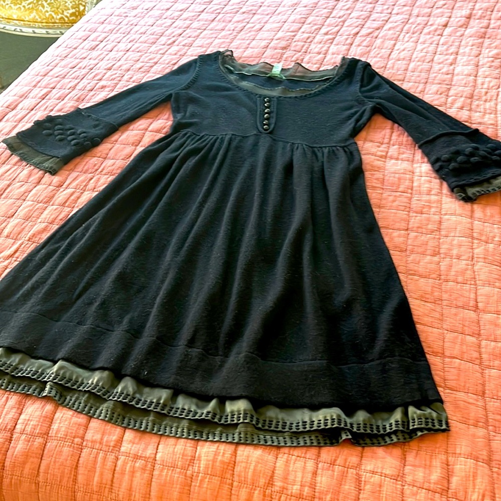 Wool, cashmere, silk dress